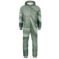 Silky Sage Abstract Elegant Print Design Hooded Jumpsuit (men)