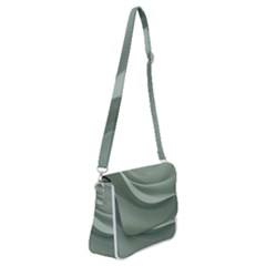 Silky Sage Abstract Elegant Print Design Shoulder Bag With Back Zipper by dflcprintsclothing