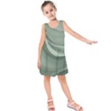 Silky Sage Abstract Elegant Print Design Kids  Sleeveless Dress View1