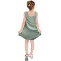 Silky Sage Abstract Elegant Print Design Kids  Sleeveless Dress View2