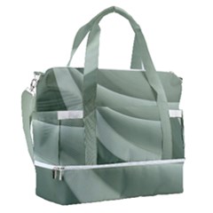 Silky Sage Abstract Elegant Print Design Sports Shoulder Bag With Shoes Compartment by dflcprintsclothing