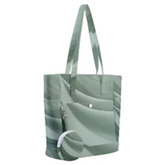 Silky Sage Abstract Elegant Print Design Everyday Shoulder Bag With Pouch Bag by dflcprintsclothing