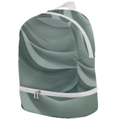 Silky Sage Abstract Elegant Print Design Zip Bottom Backpack by dflcprintsclothing