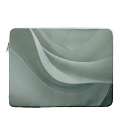 Silky Sage Abstract Elegant Print Design 15  Vertical Laptop Sleeve Case With Pocket by dflcprintsclothing