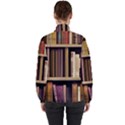 Books Bookshelves Office Fantasy Background Artwork Book Cover Apothecary Book Nook Literature Libra Women s High Neck Windbreaker View2