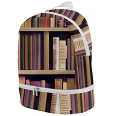 Books Bookshelves Office Fantasy Background Artwork Book Cover Apothecary Book Nook Literature Libra Zip Bottom Backpack