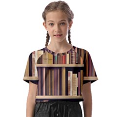 Books Bookshelves Office Fantasy Background Artwork Book Cover Apothecary Book Nook Literature Libra Kids  Basic T-shirt