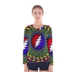 Grateful Dead Bear Pattern Women s Long Sleeve T-shirt