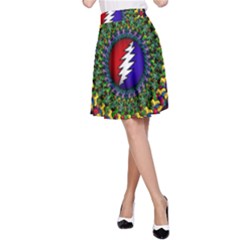 Grateful Dead Bear Pattern A-line Skirt