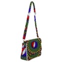 Grateful Dead Bear Pattern Shoulder Bag with Back Zipper View1