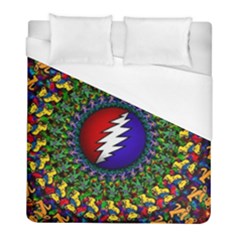 Grateful Dead Bear Pattern Duvet Cover (full/ Double Size)