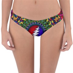 Grateful Dead Bear Pattern Reversible Hipster Bikini Bottoms