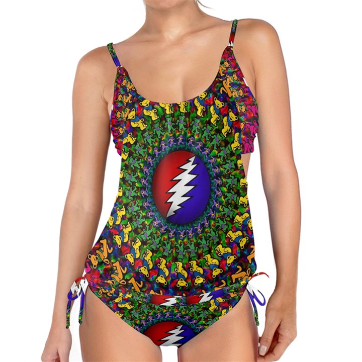 Grateful Dead Bear Pattern Tankini Set