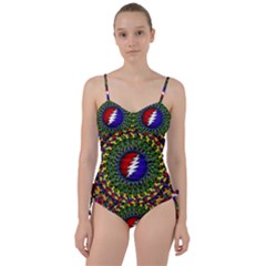 Grateful Dead Bear Pattern Sweetheart Tankini Set