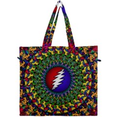 Grateful Dead Bear Pattern Canvas Travel Bag