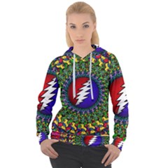 Grateful Dead Bear Pattern Women s Overhead Hoodie