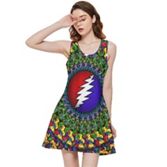 Grateful Dead Bear Pattern Inside Out Racerback Dress