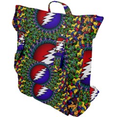 Grateful Dead Bear Pattern Buckle Up Backpack