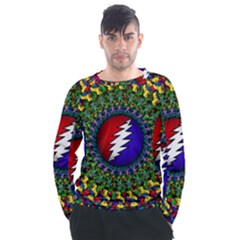 Grateful Dead Bear Pattern Men s Long Sleeve Raglan T-shirt