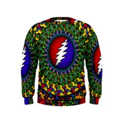 Grateful Dead Bear Pattern Kids  Sweatshirt