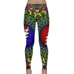 Grateful Dead Bear Pattern Classic Yoga Leggings by Maspions