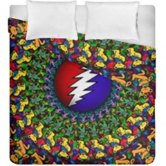 Grateful Dead Bear Pattern Duvet Cover Double Side (king Size)