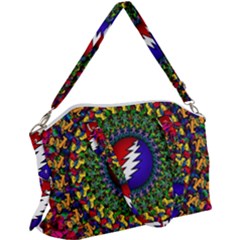 Grateful Dead Bear Pattern Canvas Crossbody Bag