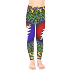 Grateful Dead Bear Pattern Kids  Classic Winter Leggings by Maspions