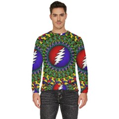 Grateful Dead Bear Pattern Men s Fleece Sweatshirt by Maspions