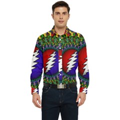 Grateful Dead Bear Pattern Men s Long Sleeve Shirt