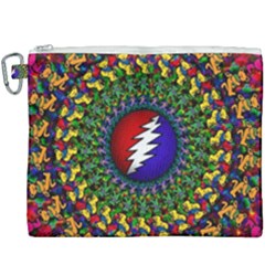 Grateful Dead Bear Pattern Canvas Cosmetic Bag (xxxl) by Maspions