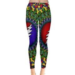 Grateful Dead Bear Pattern Inside Out Leggings