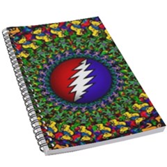 Grateful Dead Bear Pattern 5 5  X 8 5  Notebook