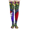 Grateful Dead Bear Pattern Thigh High Stockings View1