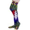 Grateful Dead Bear Pattern Thigh High Stockings View3