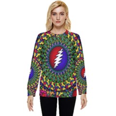 Grateful Dead Bear Pattern Hidden Pocket Sweatshirt by Maspions