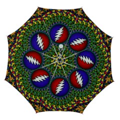 Grateful Dead Bear Pattern Automatic Folding Umbrella With Case (medium) by Maspions