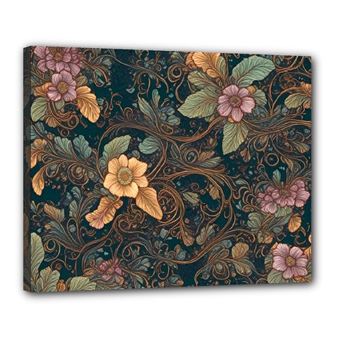 Floral Seamless Pattern Decorative Canvas 20  X 16  (stretched) by Paksenen