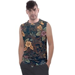 Floral Seamless Pattern Decorative Men s Regular Tank Top by Paksenen