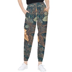 Floral Seamless Pattern Decorative Women s Tapered Pants