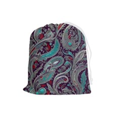 Seamless Pattern Paisley Decorative Drawstring Pouch (large) by Paksenen