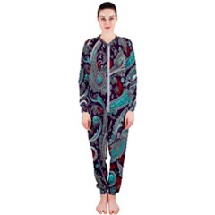 Seamless Pattern Paisley Decorative Onepiece Jumpsuit (ladies)