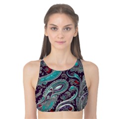 Seamless Pattern Paisley Decorative Tank Bikini Top by Paksenen