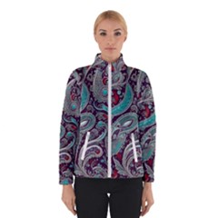 Seamless Pattern Paisley Decorative Women s Bomber Jacket