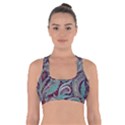 Seamless Pattern Paisley Decorative Cross Back Sports Bra View1