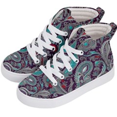 Seamless Pattern Paisley Decorative Kids  Hi-top Skate Sneakers by Paksenen