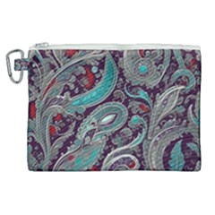 Seamless Pattern Paisley Decorative Canvas Cosmetic Bag (xl) by Paksenen