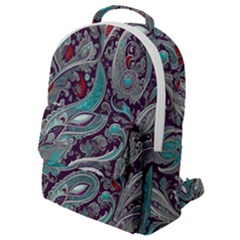 Seamless Pattern Paisley Decorative Flap Pocket Backpack (small) by Paksenen