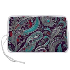 Seamless Pattern Paisley Decorative Pen Storage Case (l) by Paksenen