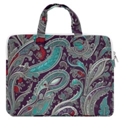 Seamless Pattern Paisley Decorative Macbook Pro 13  Double Pocket Laptop Bag by Paksenen